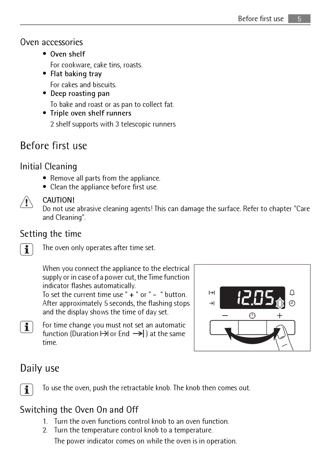 Electrolux E33542-6 user manual Before first use, Daily use 