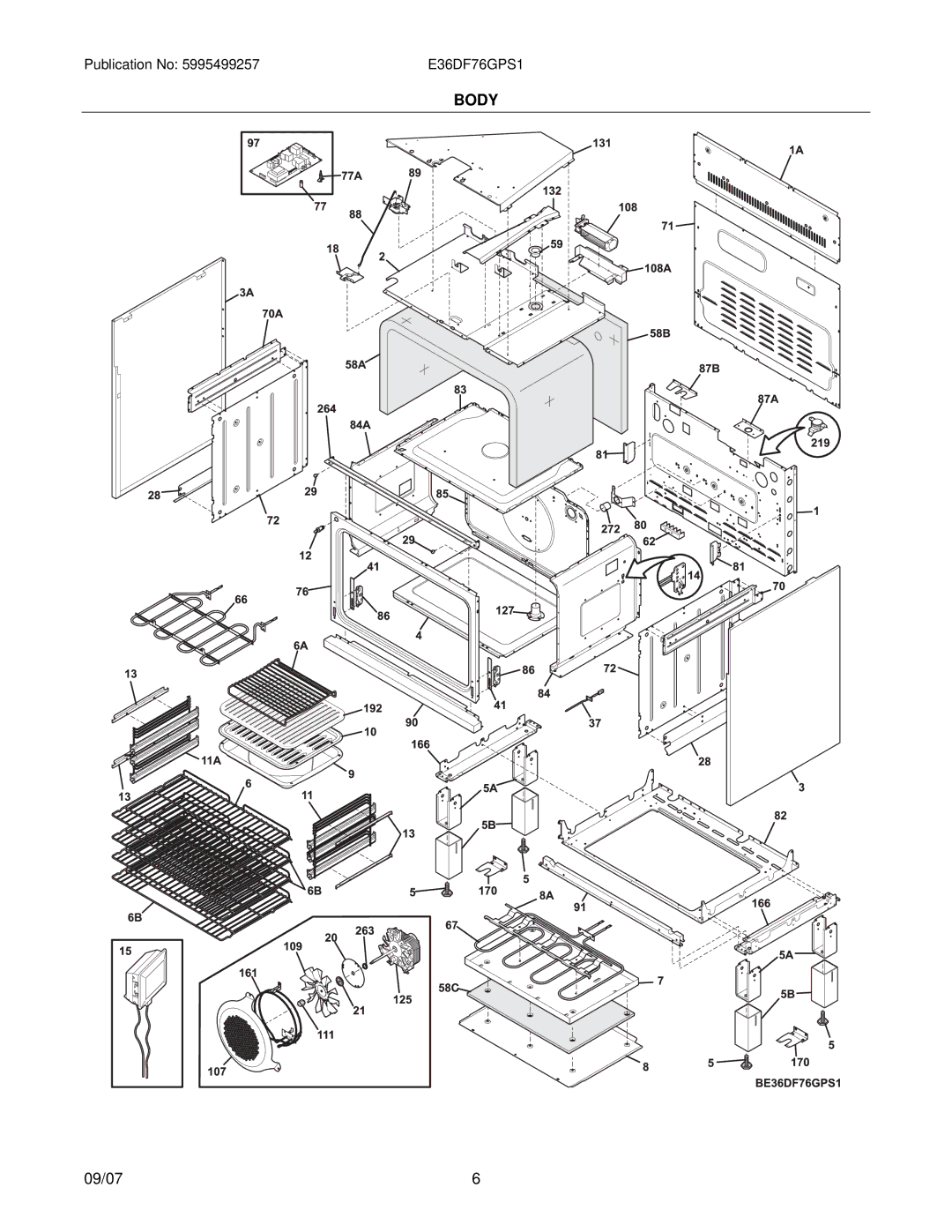 Electrolux E36DF76GPS1, 30166673P70S1 installation instructions Body 