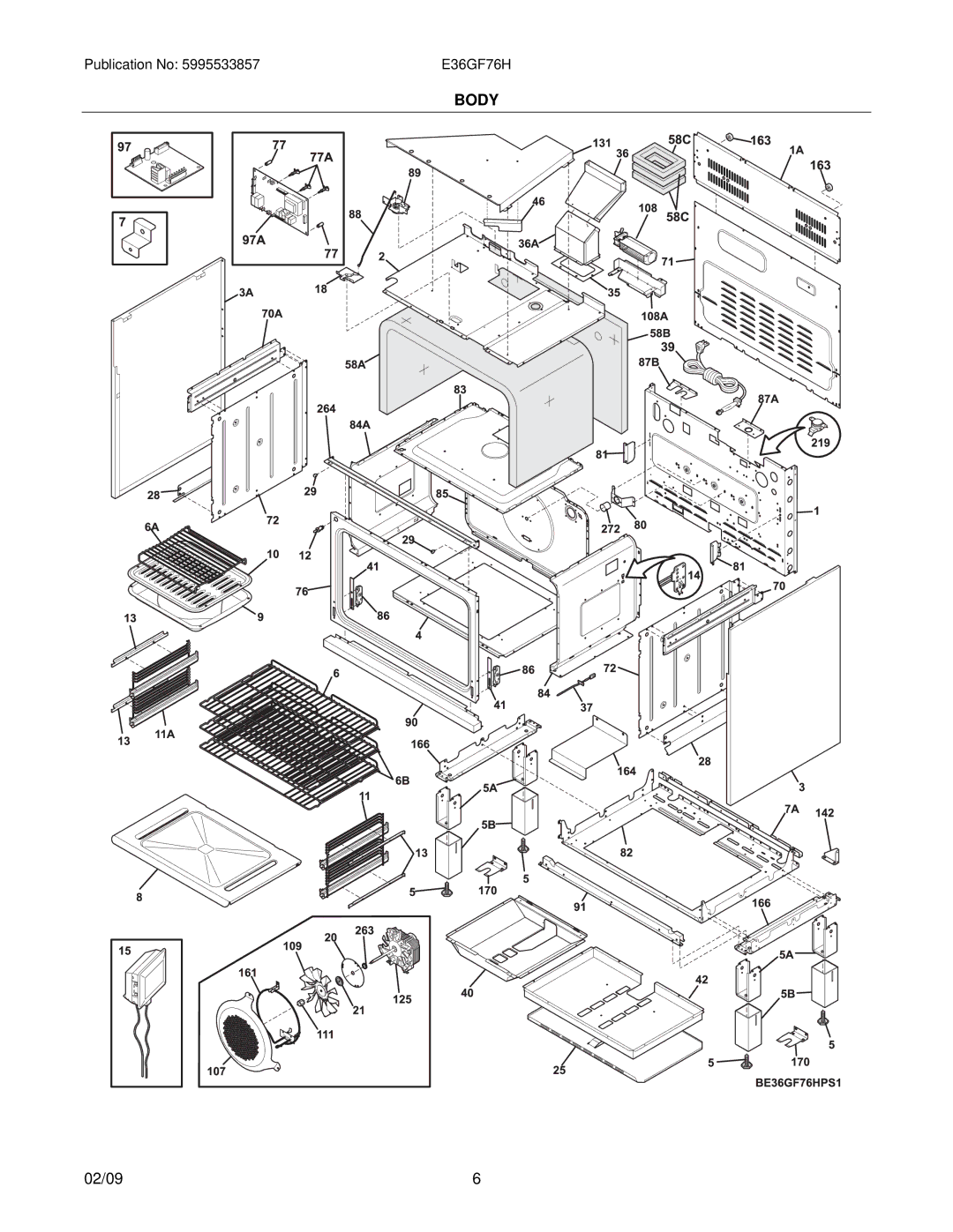 Electrolux E36GF76HPS2, E36GF76HPS1, 32166696F80S2, 32166696F80S1 installation instructions Body 