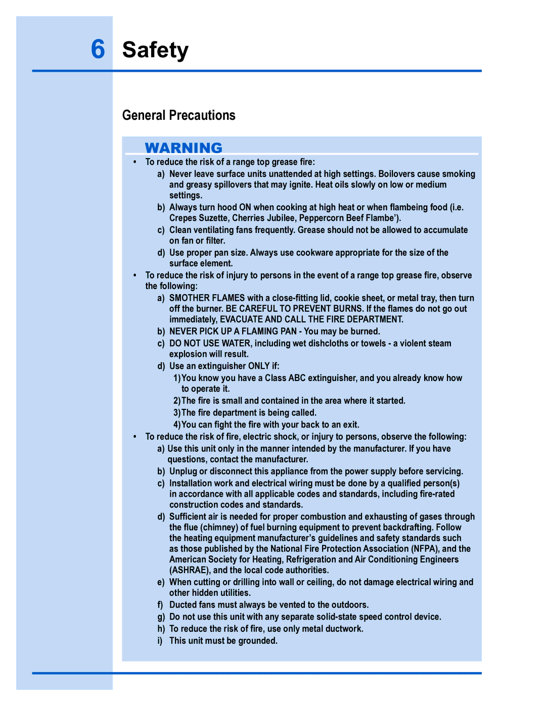 Electrolux E36WC45FSS installation instructions General Precautions 