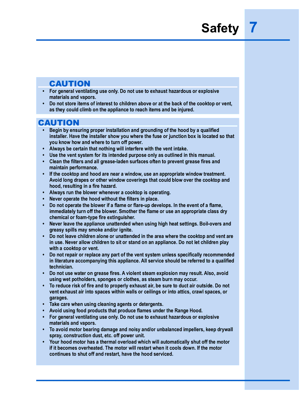 Electrolux E36WC45FSS installation instructions Safety 