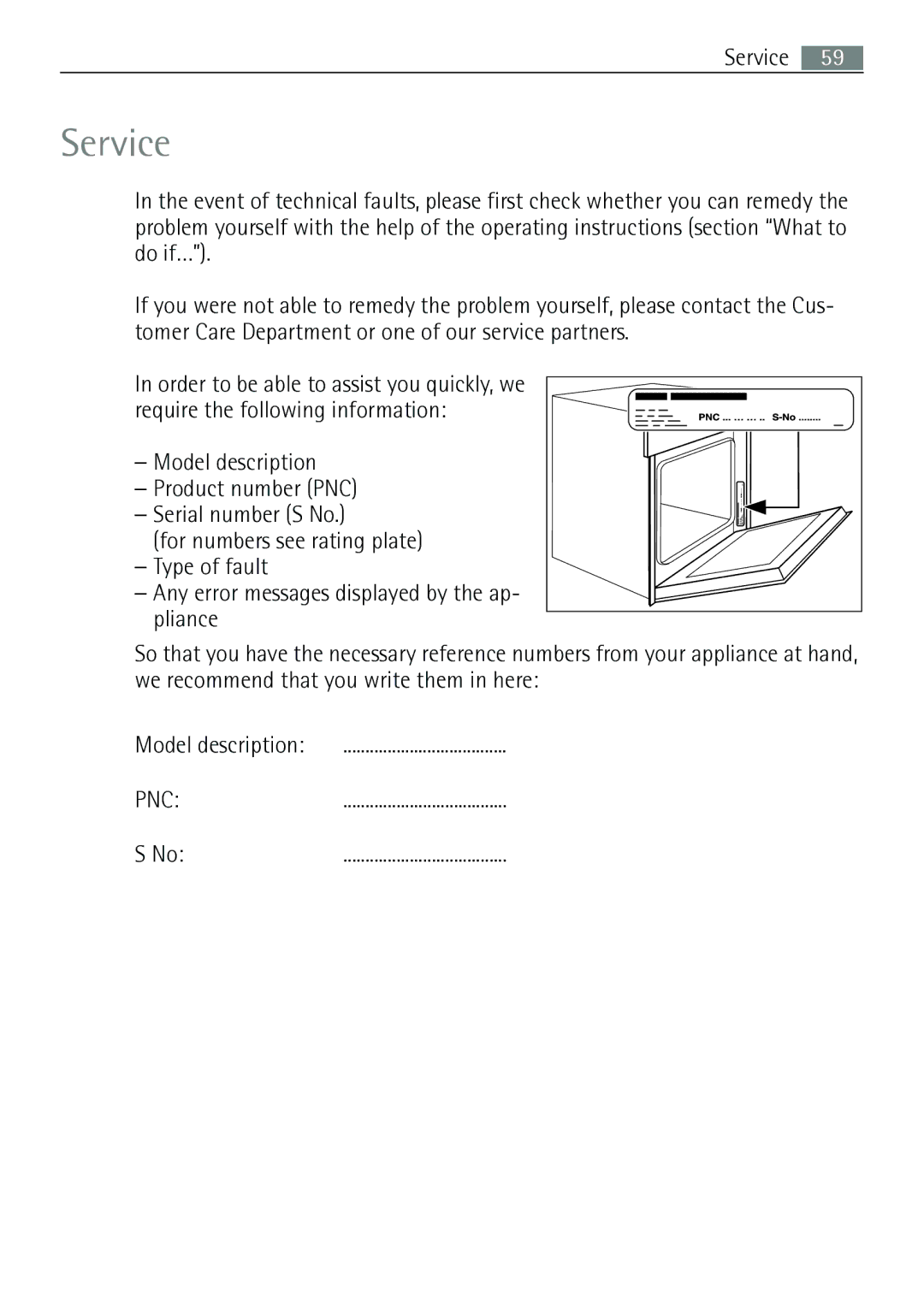 Electrolux E43012-5 user manual Service 