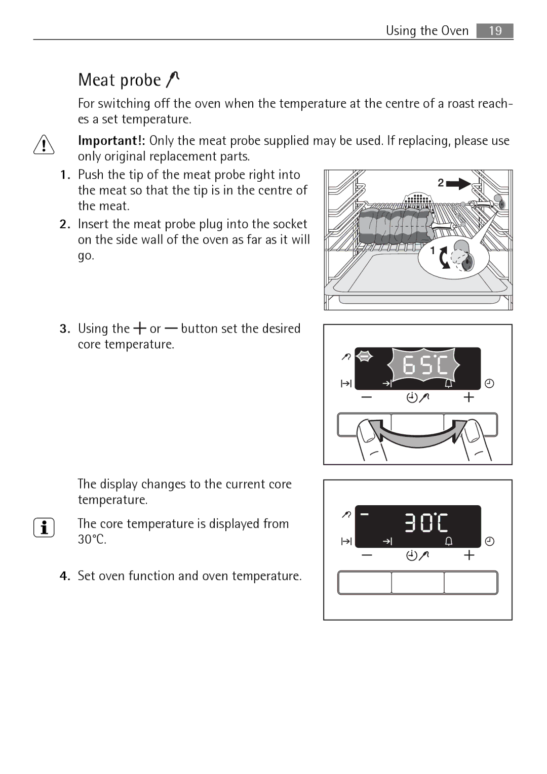 Electrolux E4431-5 user manual Meat probe 