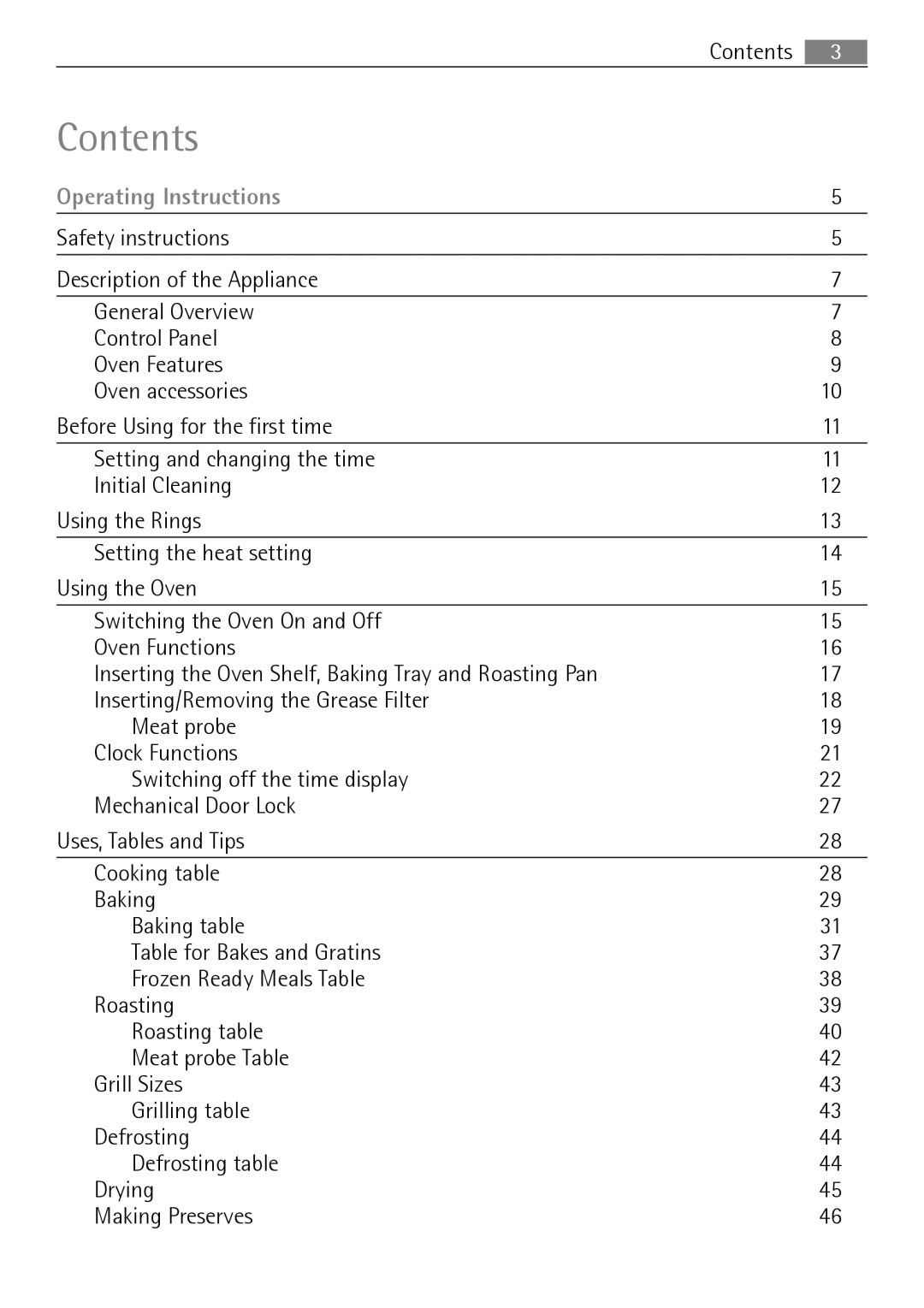 Electrolux E4431-5 user manual Contents 