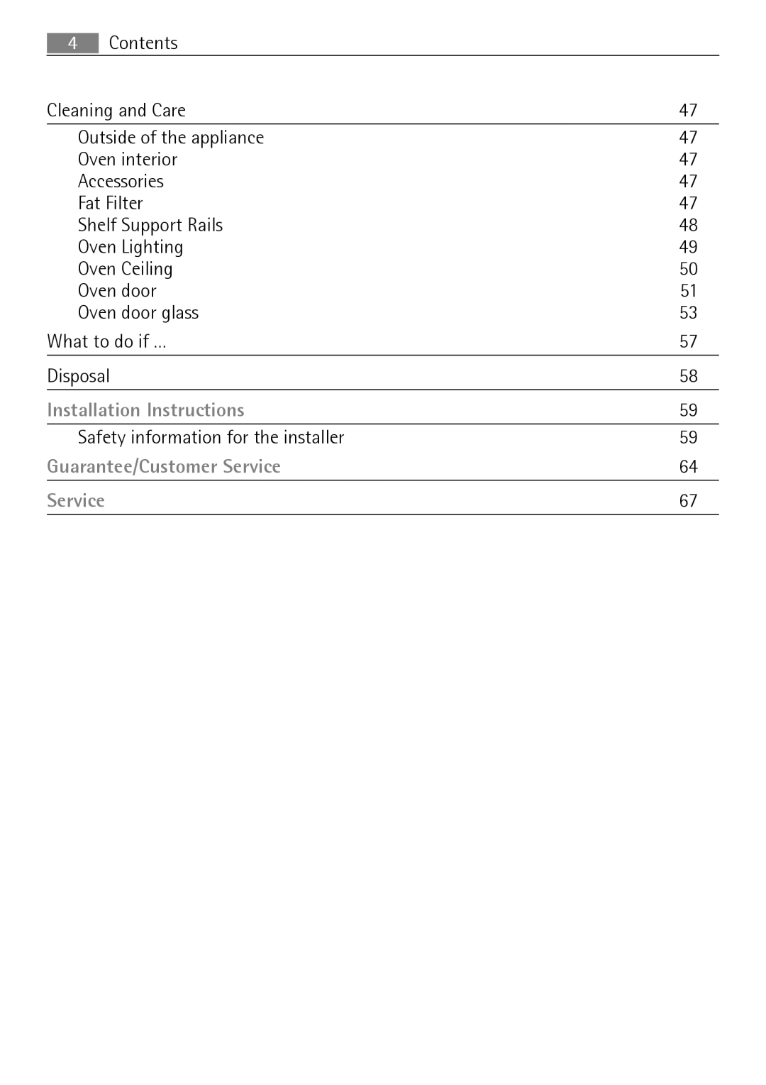 Electrolux E4431-5 user manual Installation Instructions 