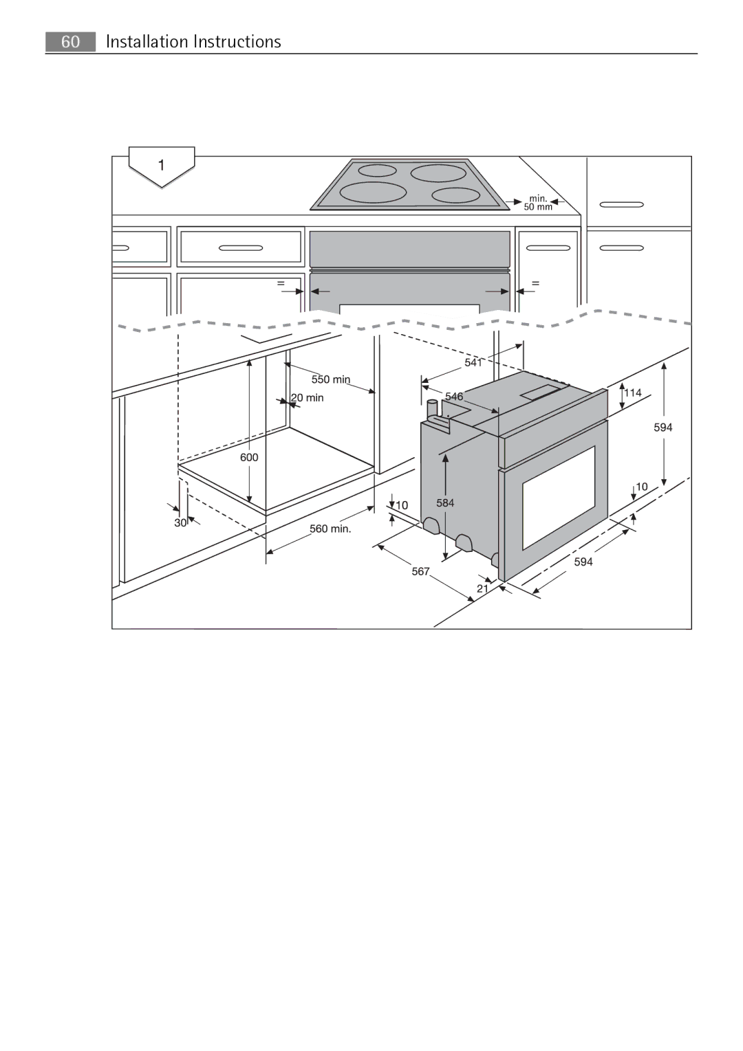 Electrolux E4431-5 user manual Installation Instructions 