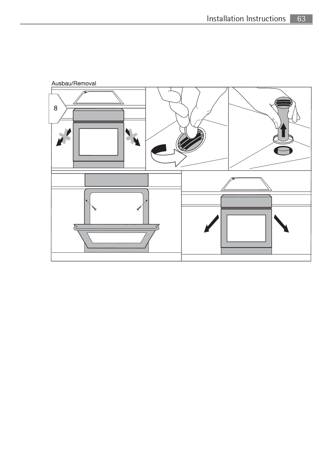 Electrolux E4431-5 user manual Installation Instructions 