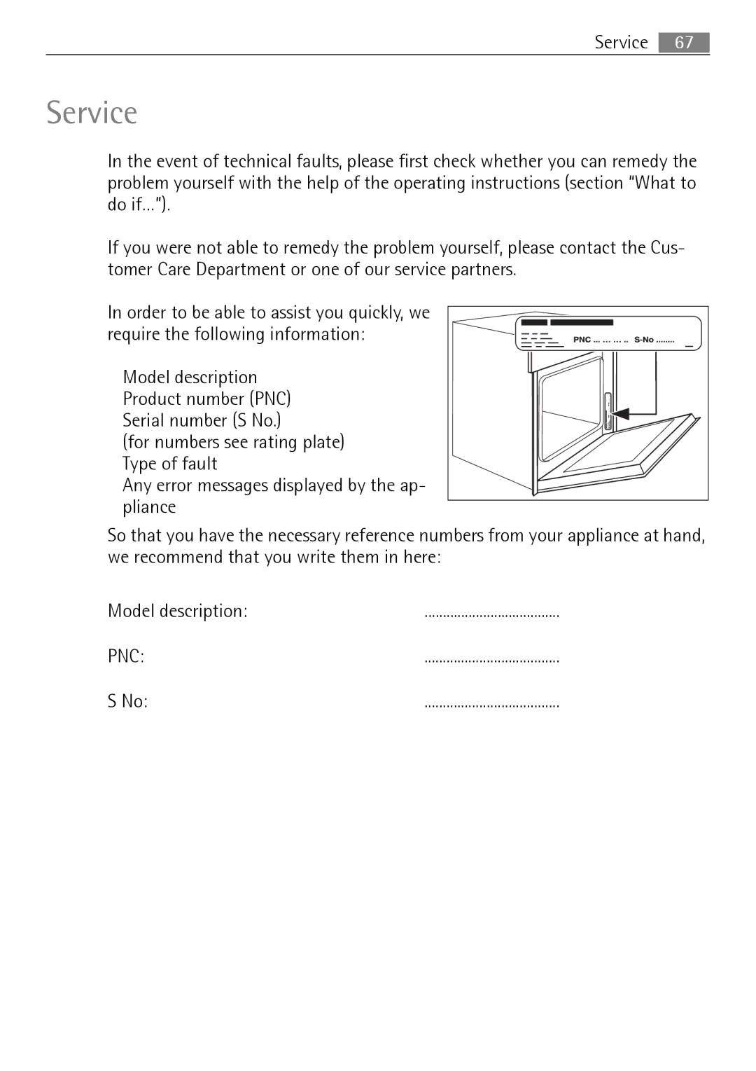 Electrolux E4431-5 user manual Service 