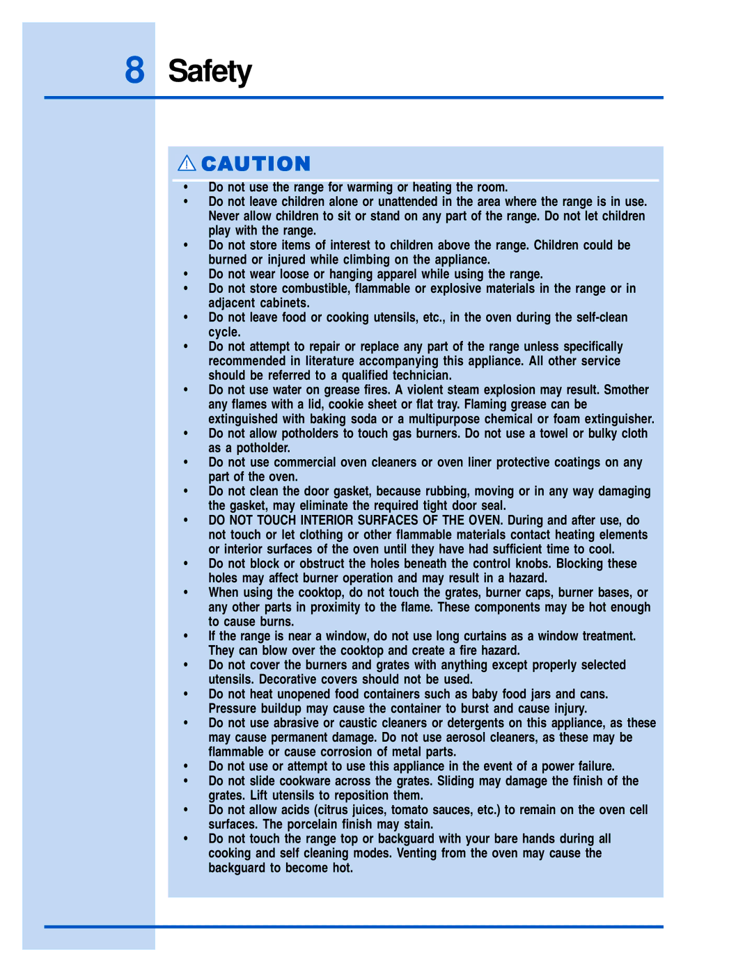 Electrolux E36DF76EPS, E48DF76EPS, E30DF74EPS manual Safety 