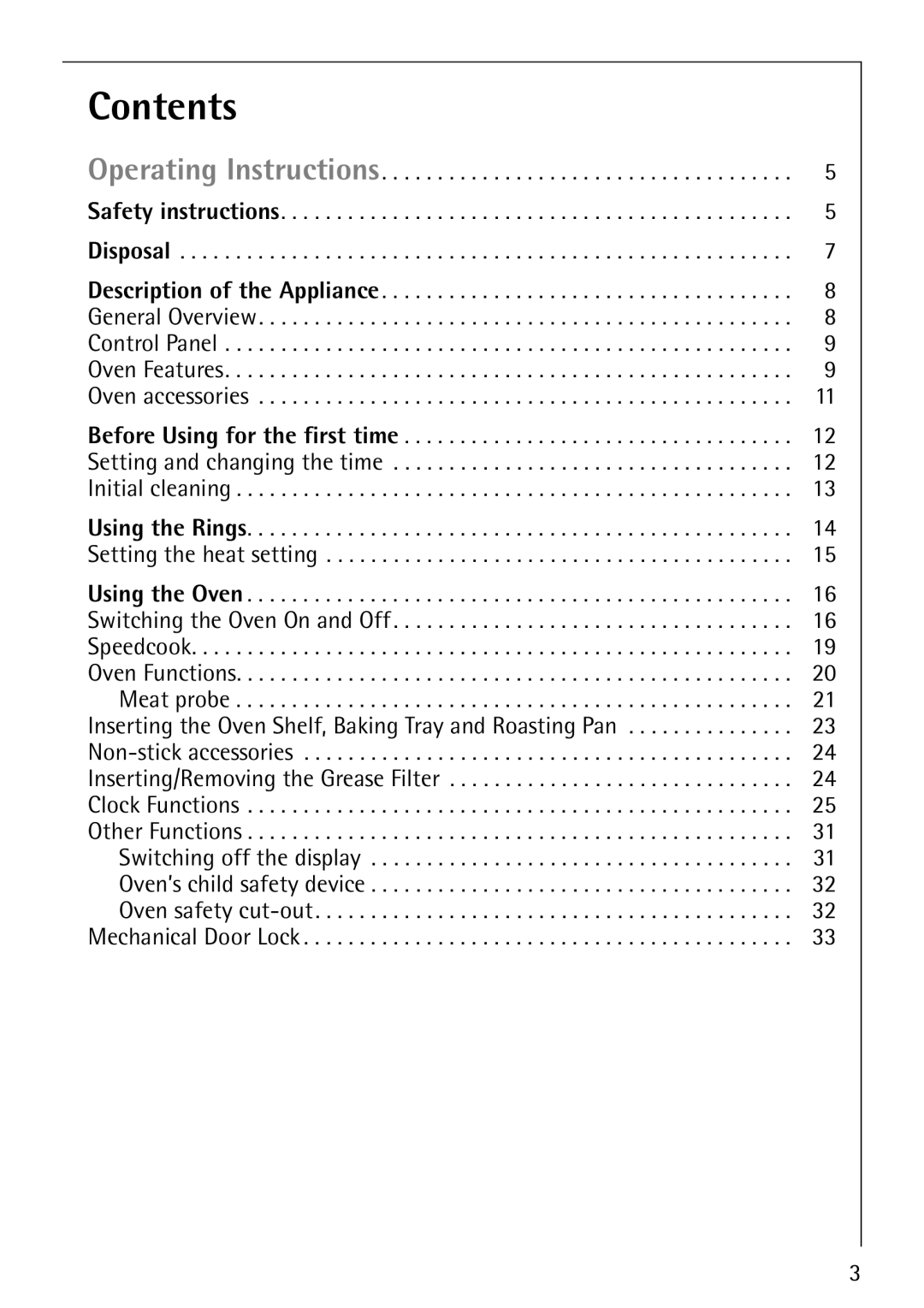 Electrolux E5731-4 manual Contents 