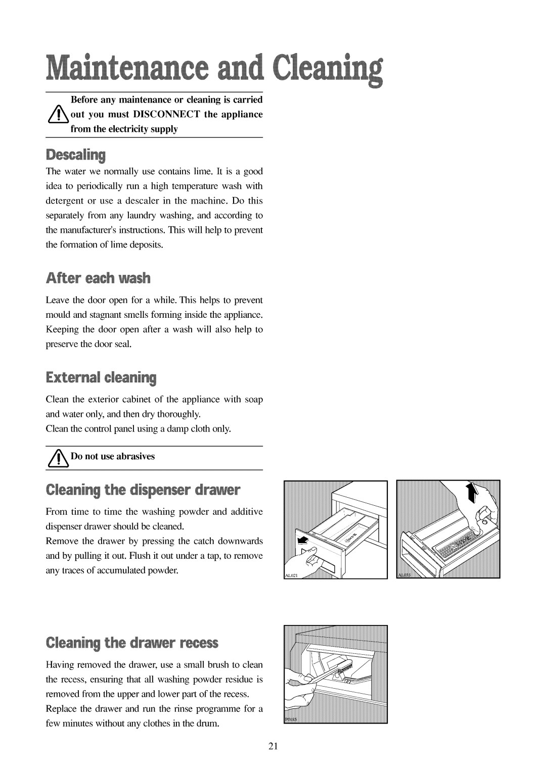 Electrolux EAW100W manual 