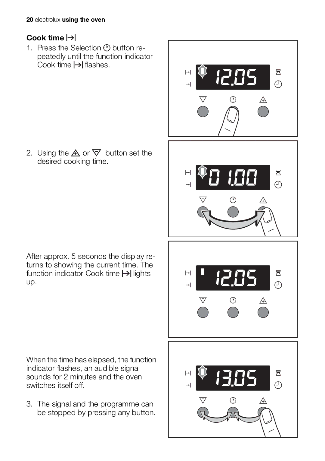 Electrolux EB GL40 user manual Cook time 