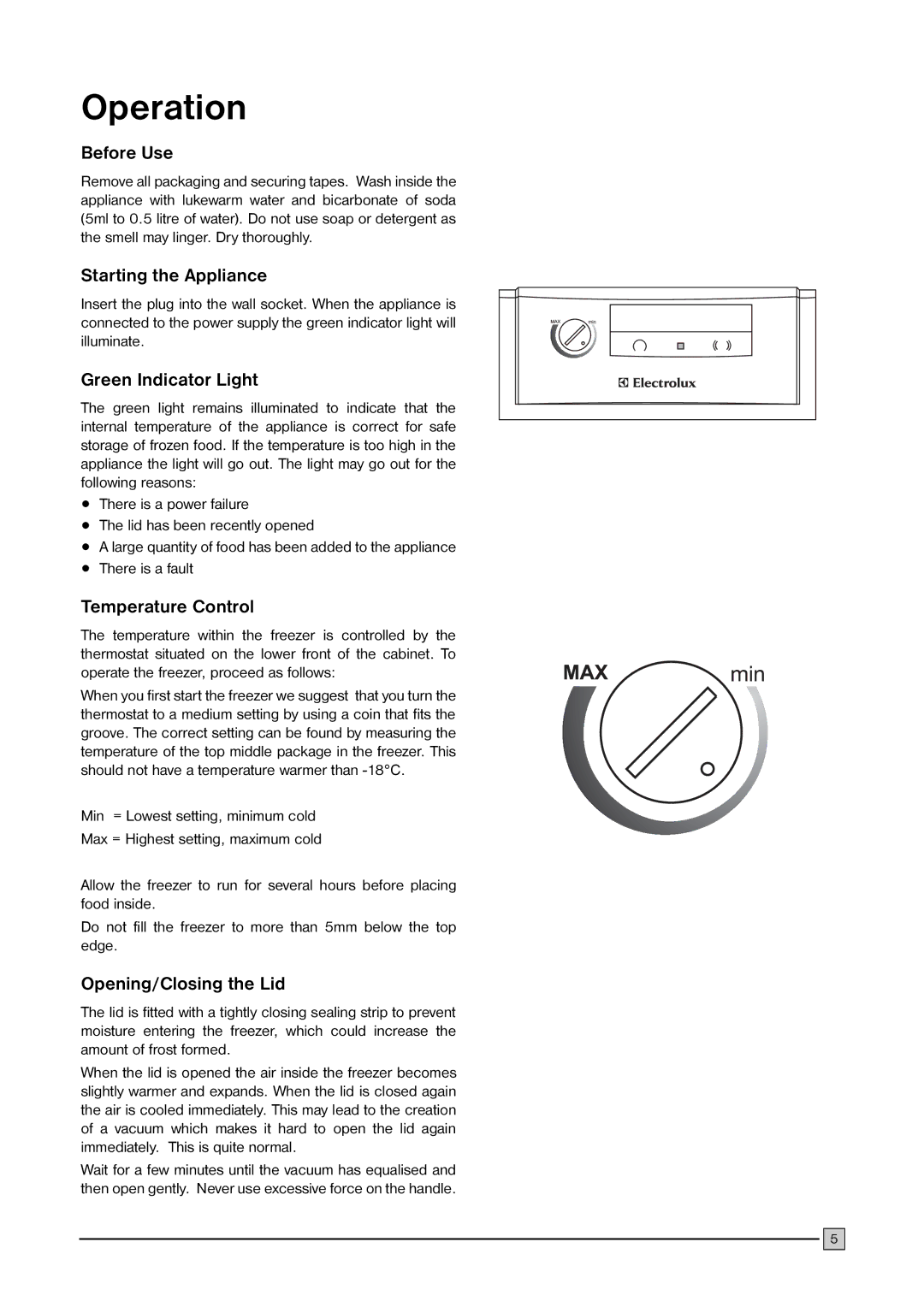 Electrolux ECM 2247 manual Operation, Before Use 