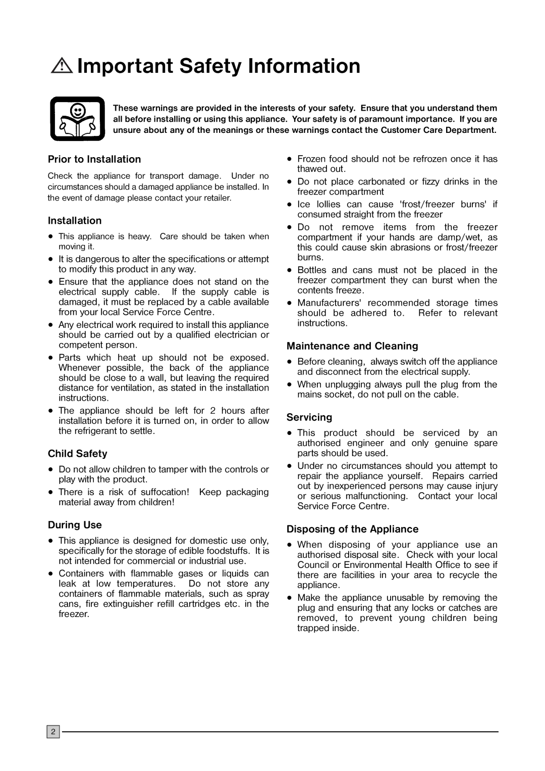 Electrolux ECM 1957, ECM 3057, ECM 2257, ECM 3857 manual Important Safety Information 