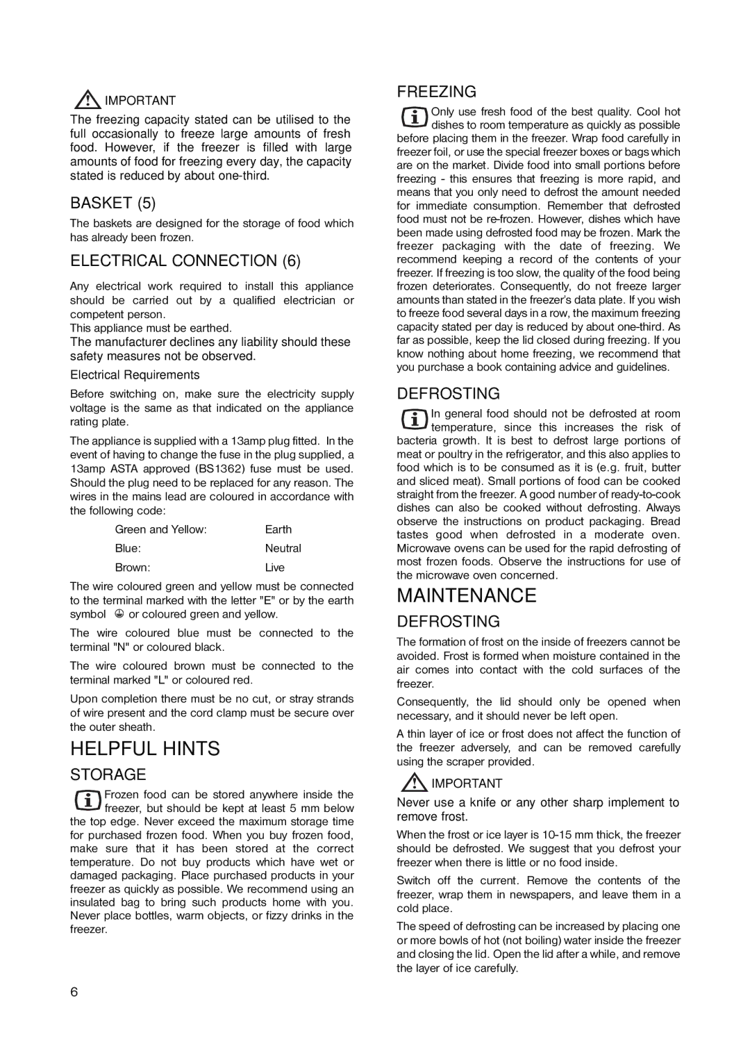 Electrolux ECN 1051 installation manual Helpful Hints, Maintenance 