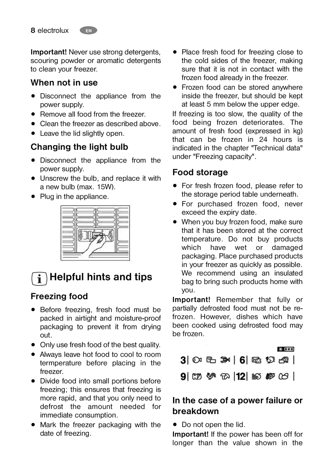 Electrolux ECN 50104 W, ECO 30112 W, ECN 30104 W, ECN 40104 W, ECN 26104 W, ECP 14104 W, ECP 21104 W Helpful hints and tips 