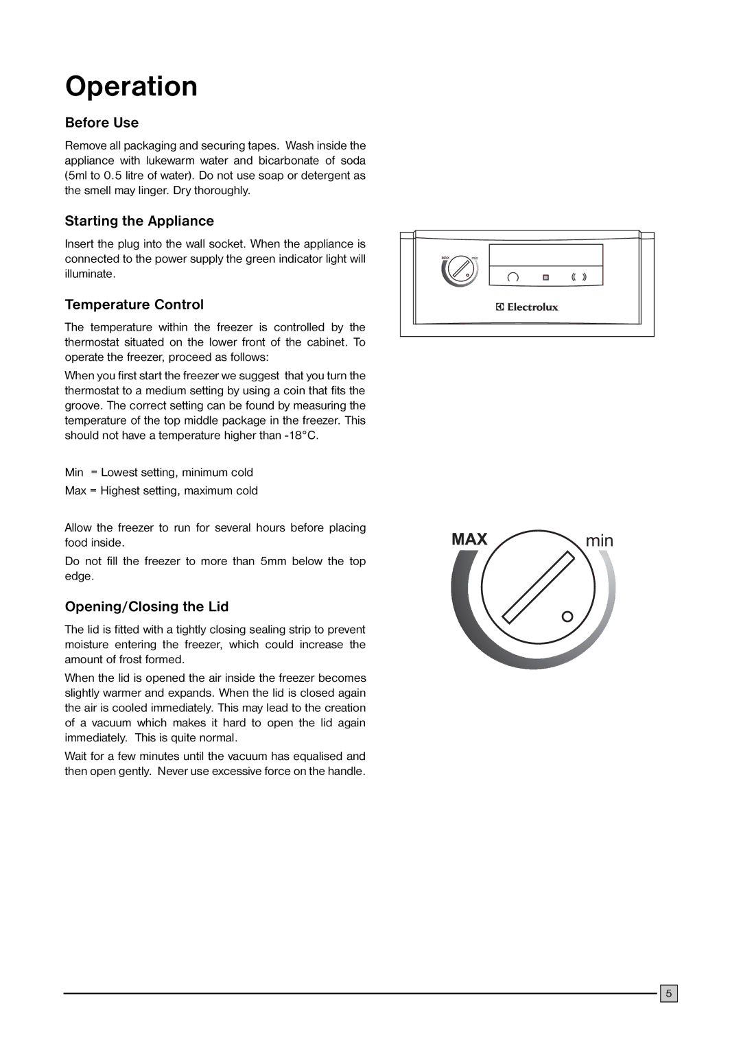 Electrolux ECS 1647 manual Operation, Before Use 