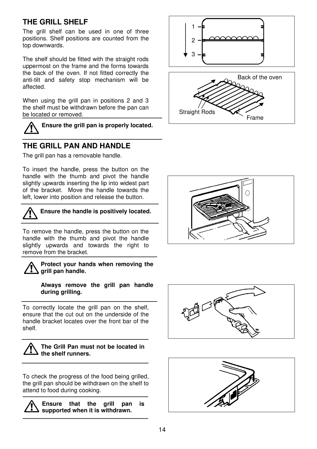 Electrolux EDB 872 manual Grill Shelf, Grill PAN and Handle 