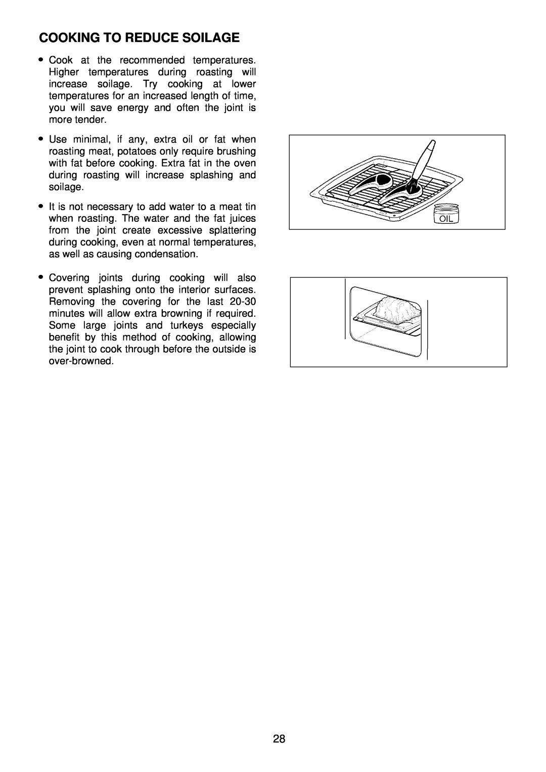 Electrolux EDB 872 manual Cooking To Reduce Soilage 