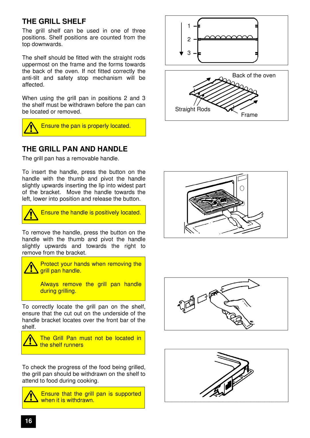 Electrolux EDB 874 manual Grill Shelf, Grill PAN and Handle 