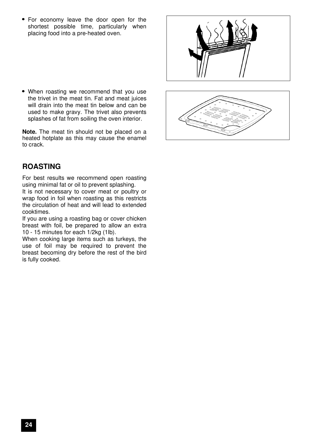 Electrolux EDB 874 manual Roasting 