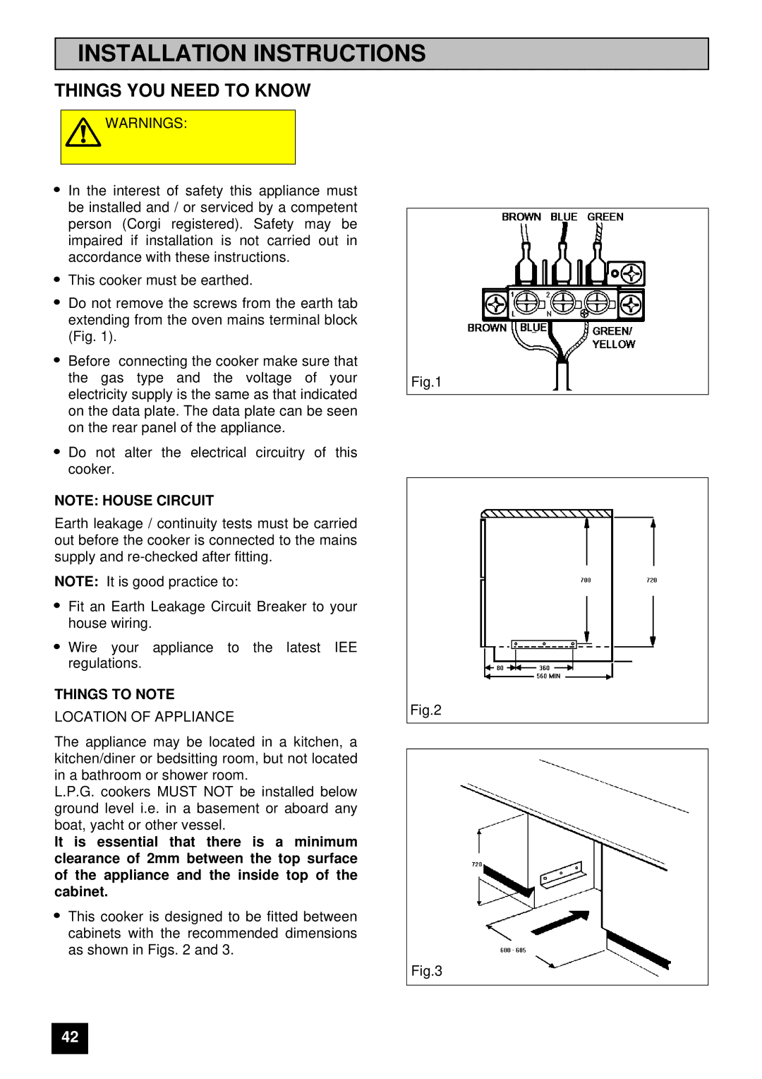 Electrolux EDB 874 manual Installation Instructions, Things YOU Need to Know 