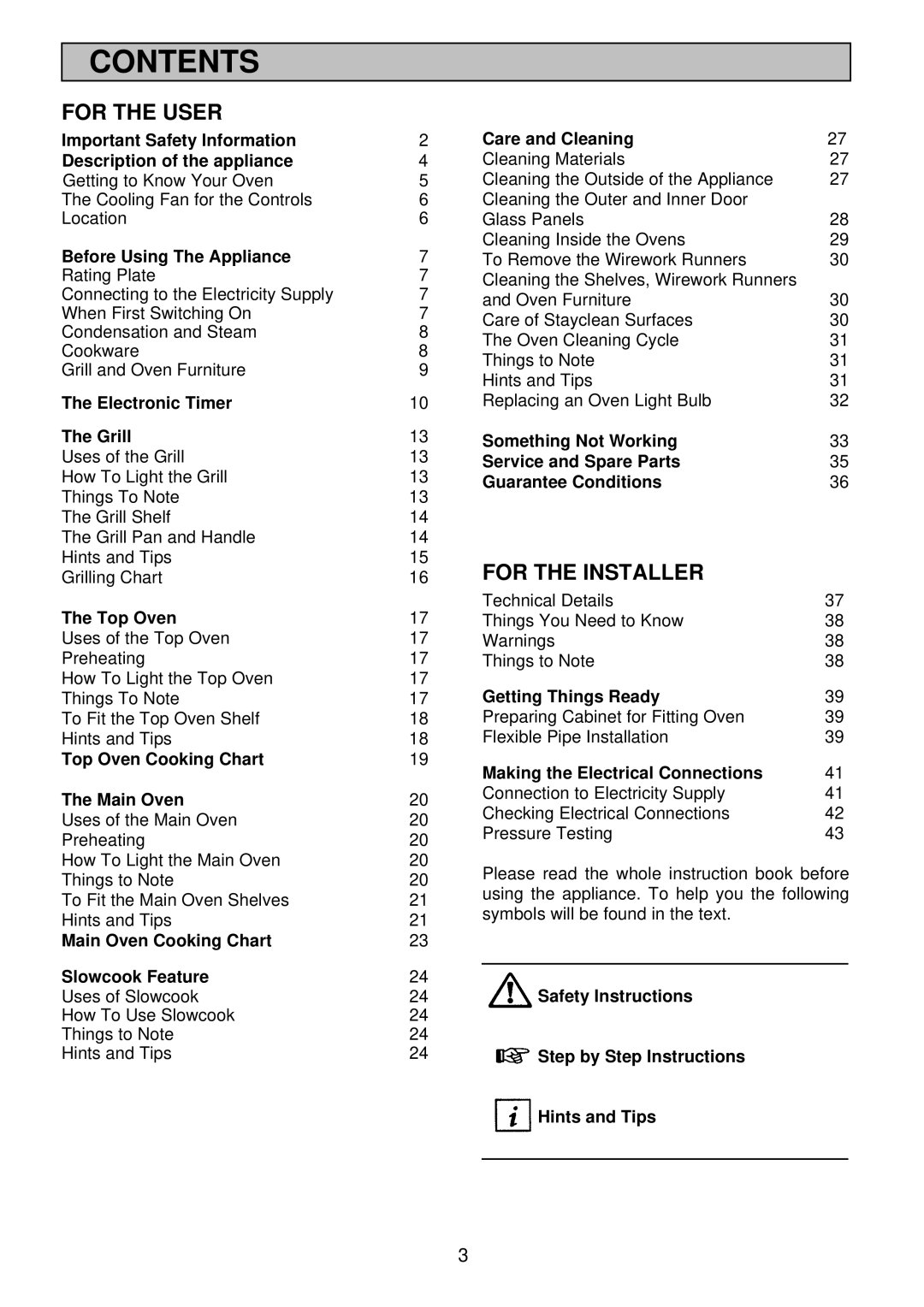 Electrolux EDB 876 manual Contents 