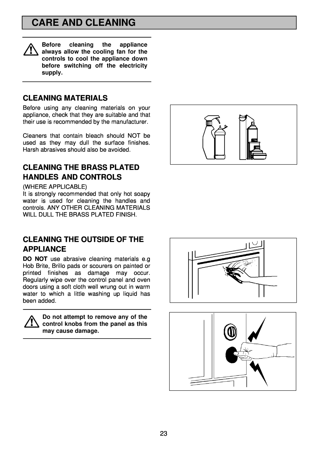Electrolux EDB705 manual Care And Cleaning, Cleaning Materials, Cleaning The Outside Of The Appliance 