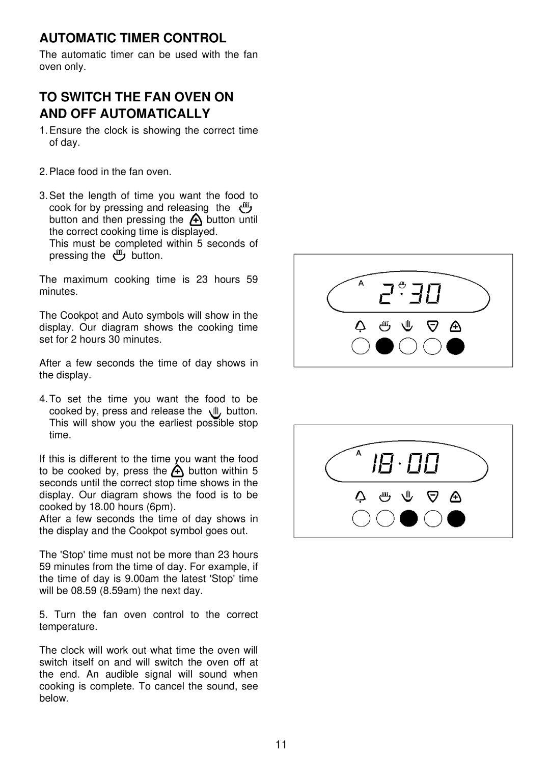 Electrolux EDB710 manual Automatic Timer Control, To Switch the FAN Oven on and OFF Automatically 