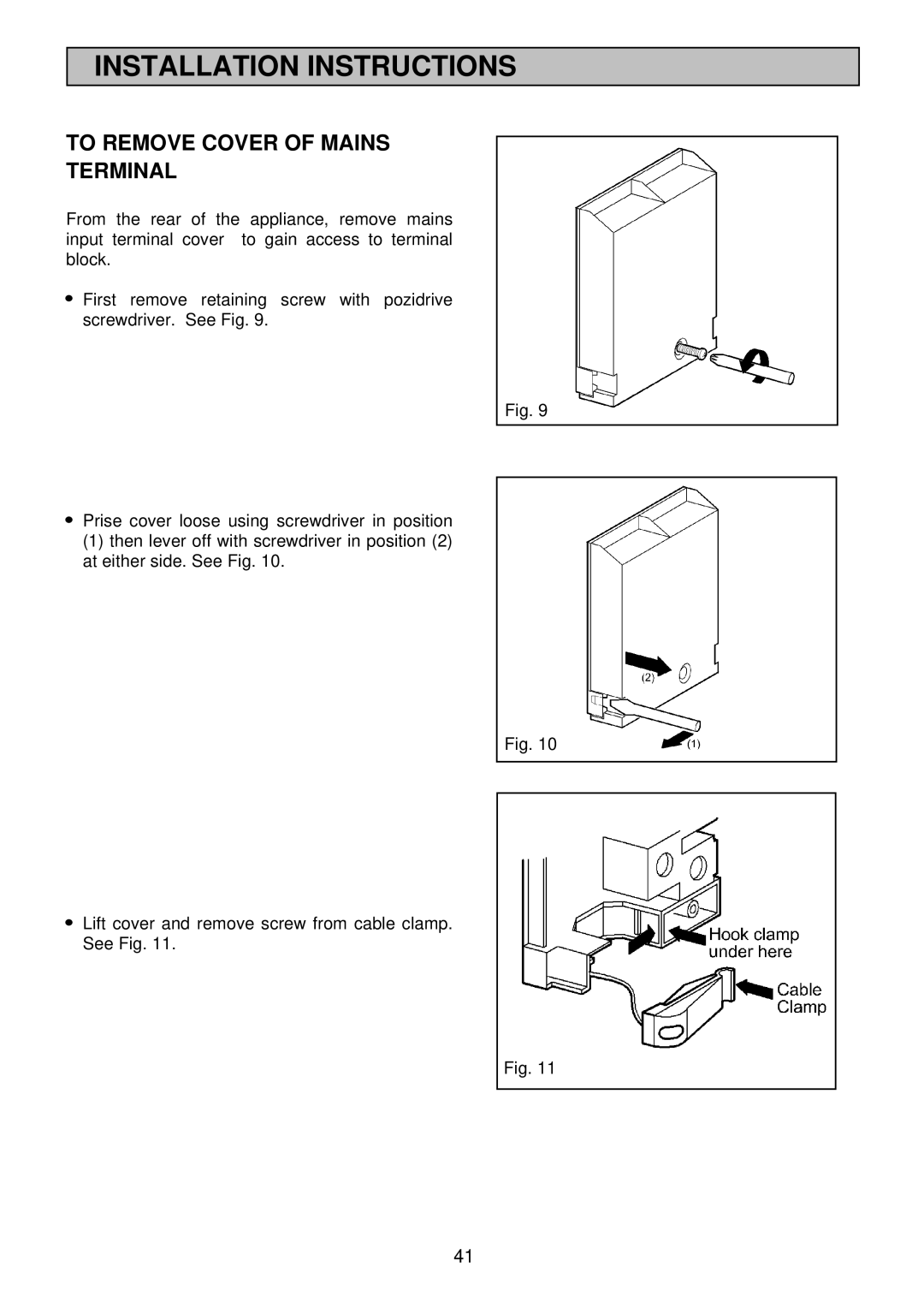 Electrolux EDB710X 33 manual To Remove Cover of Mains Terminal 