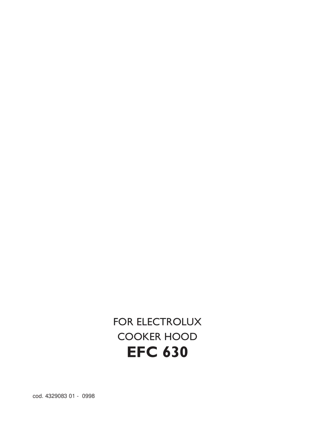 Electrolux EFC 630 manual Efc 