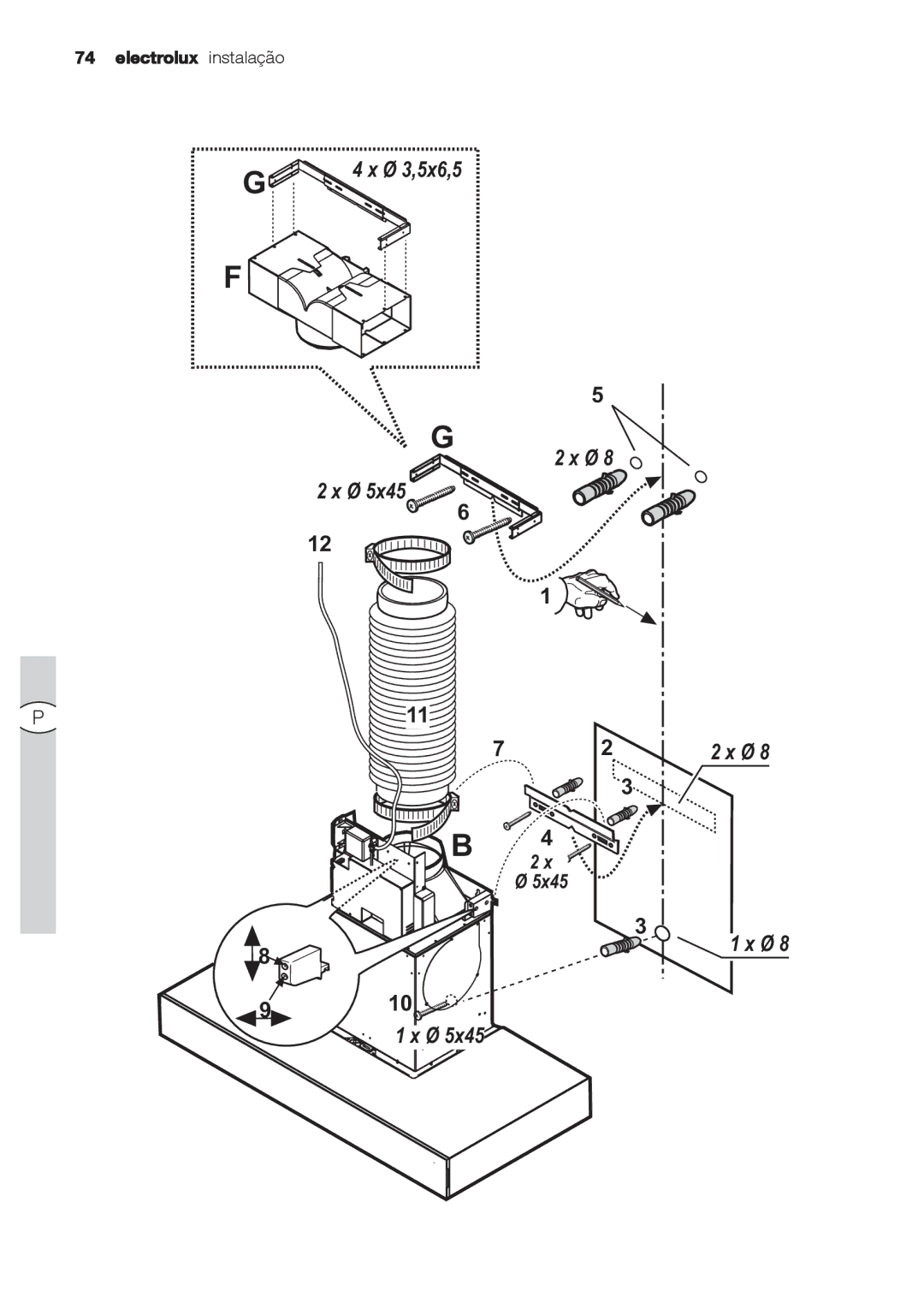 Electrolux EFC 9670-6670, EFC 9673 user manual X Ø 3,5x6,5 