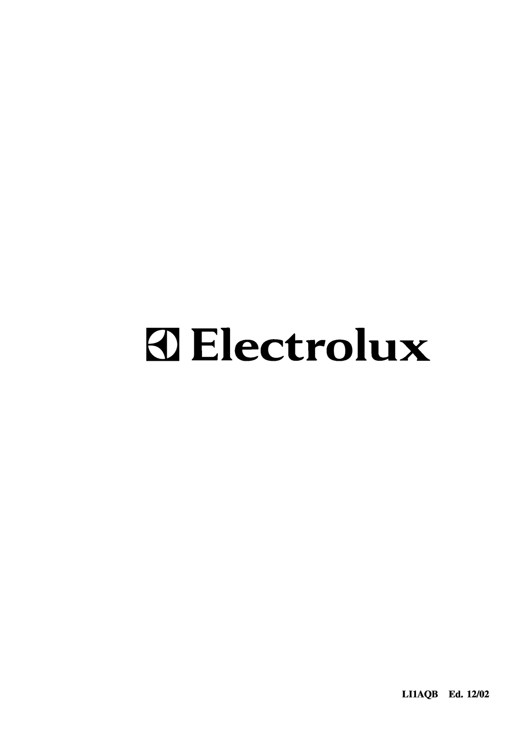 Electrolux EFC6410, EFC950, EFC9405, EFC9410, EFC650, EFC6405, CH1900, CH1600, CH1200 user manual LI1AQB Ed. 12/02 