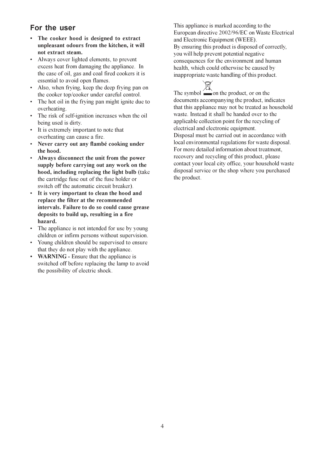 Electrolux EFI 635, EFI 640 user manual For the user 