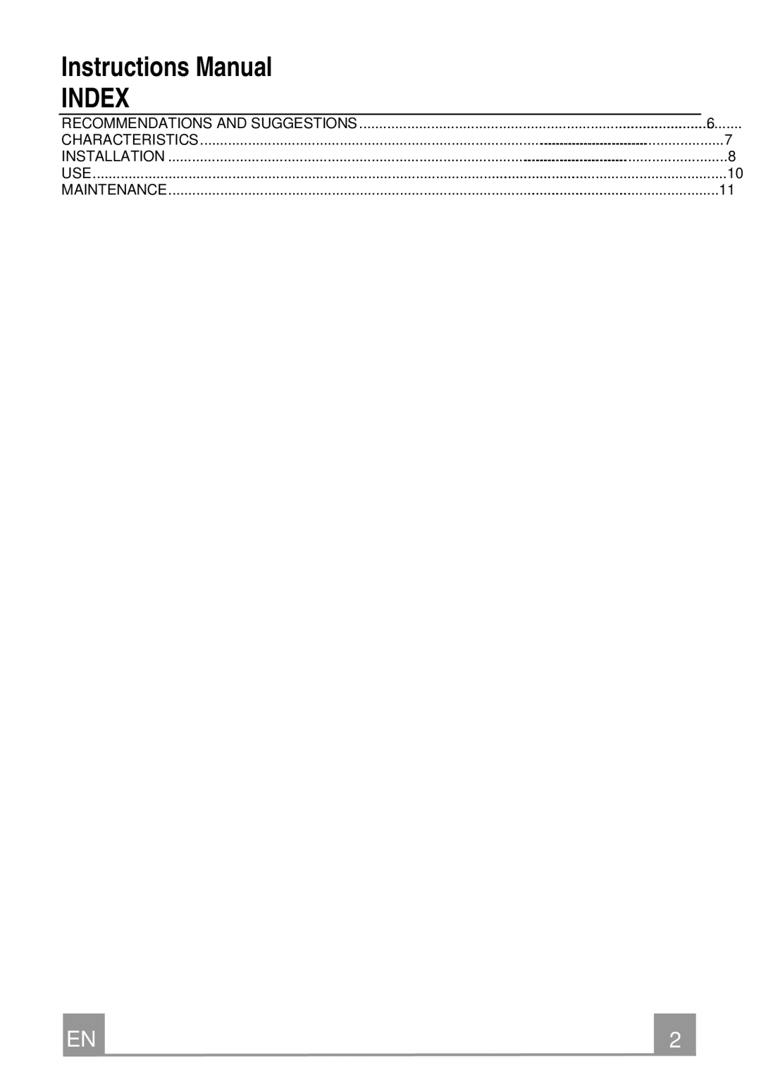 Electrolux EFP 60241 manual Index 