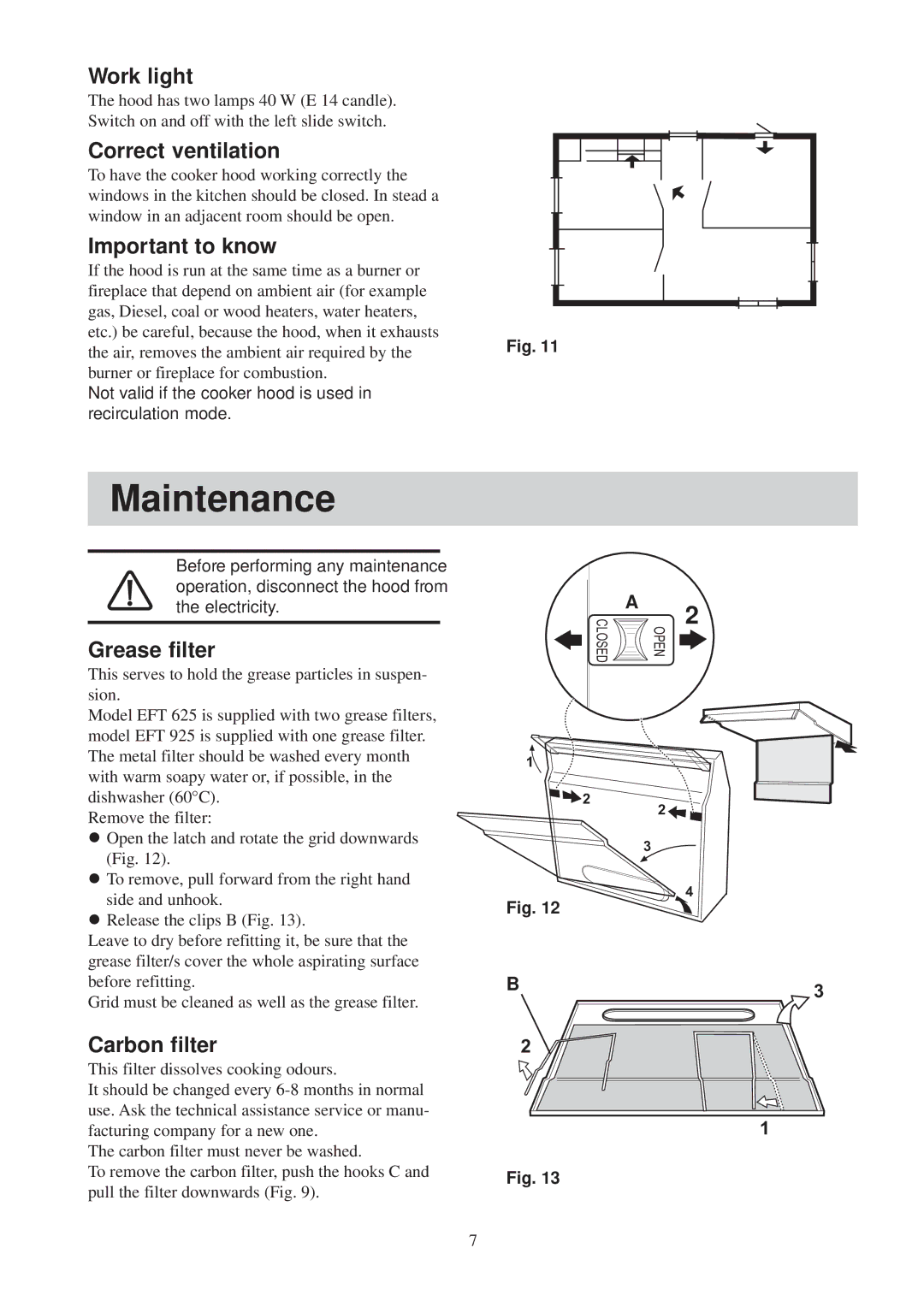 Electrolux EFT 625, EFT925 user manual Maintenance 