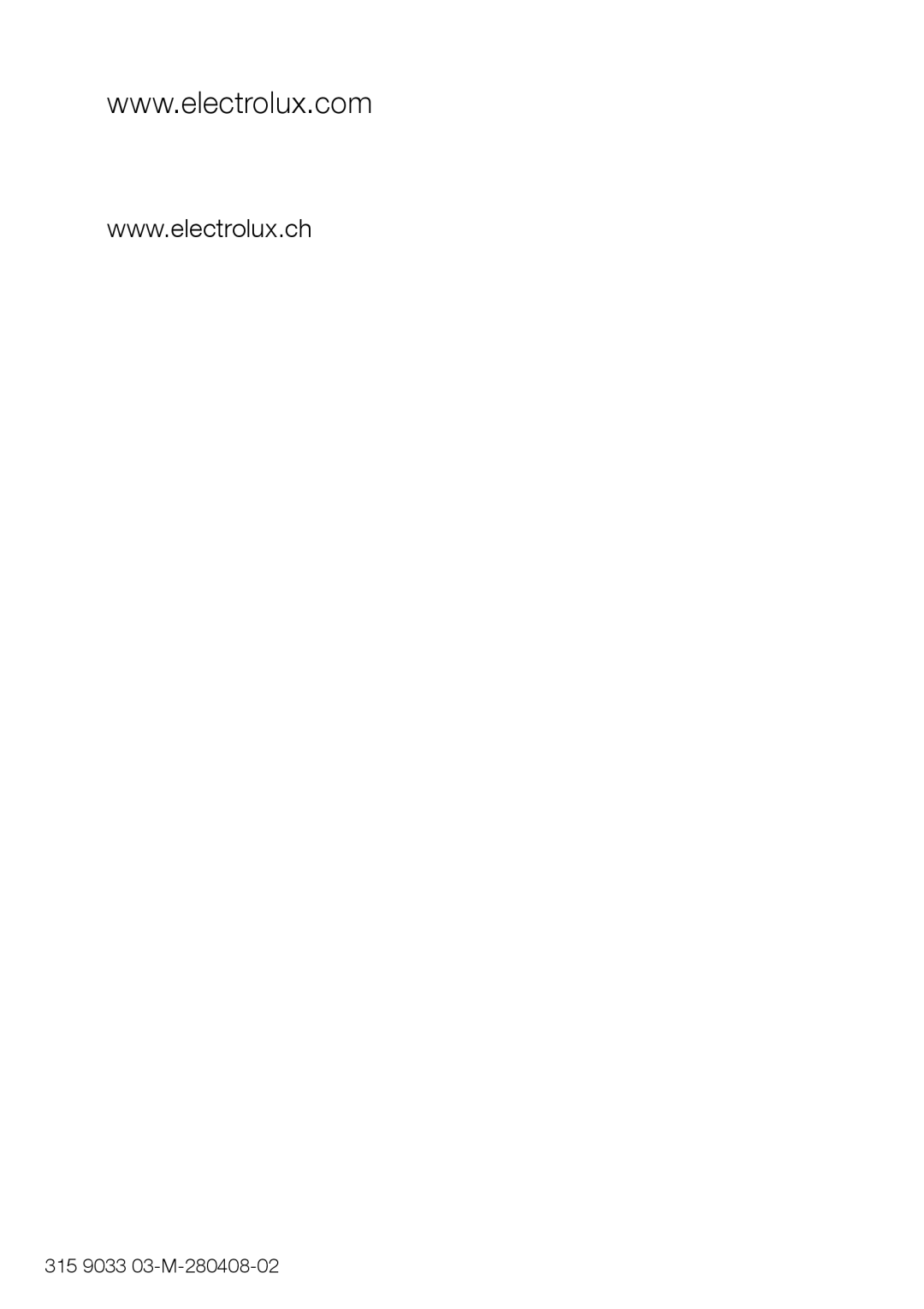 Electrolux EH L4-4 user manual 315 9033 03-M-280408-02 