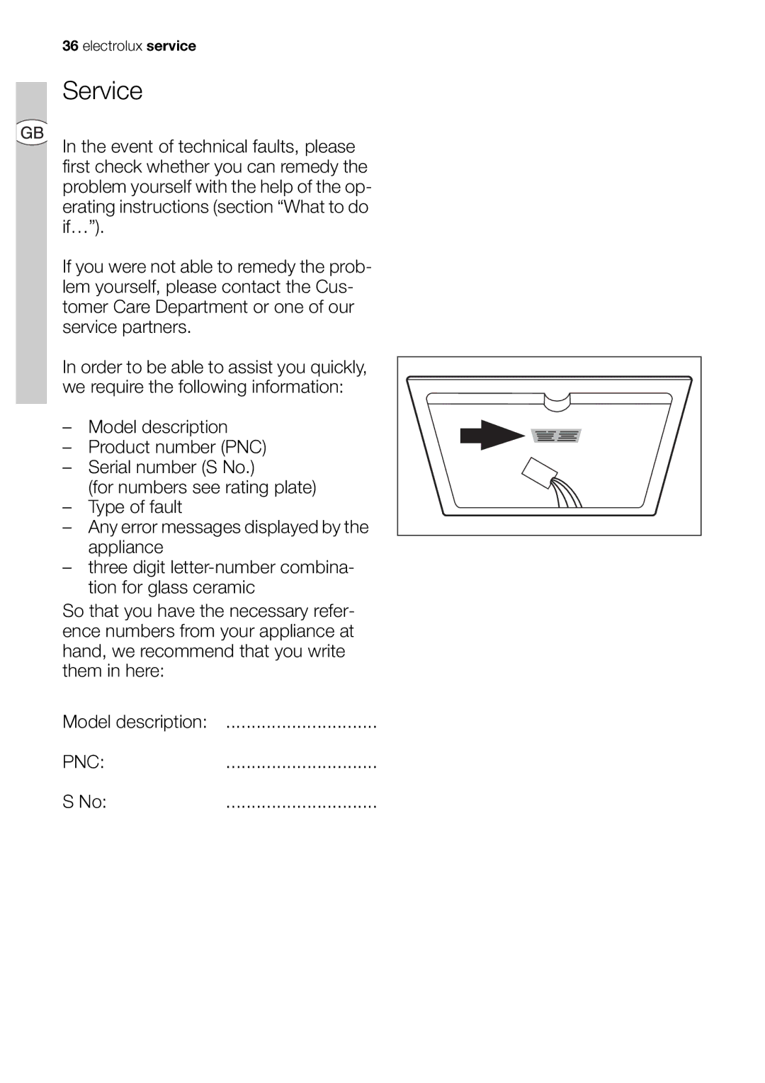 Electrolux EHD68200P user manual Service 