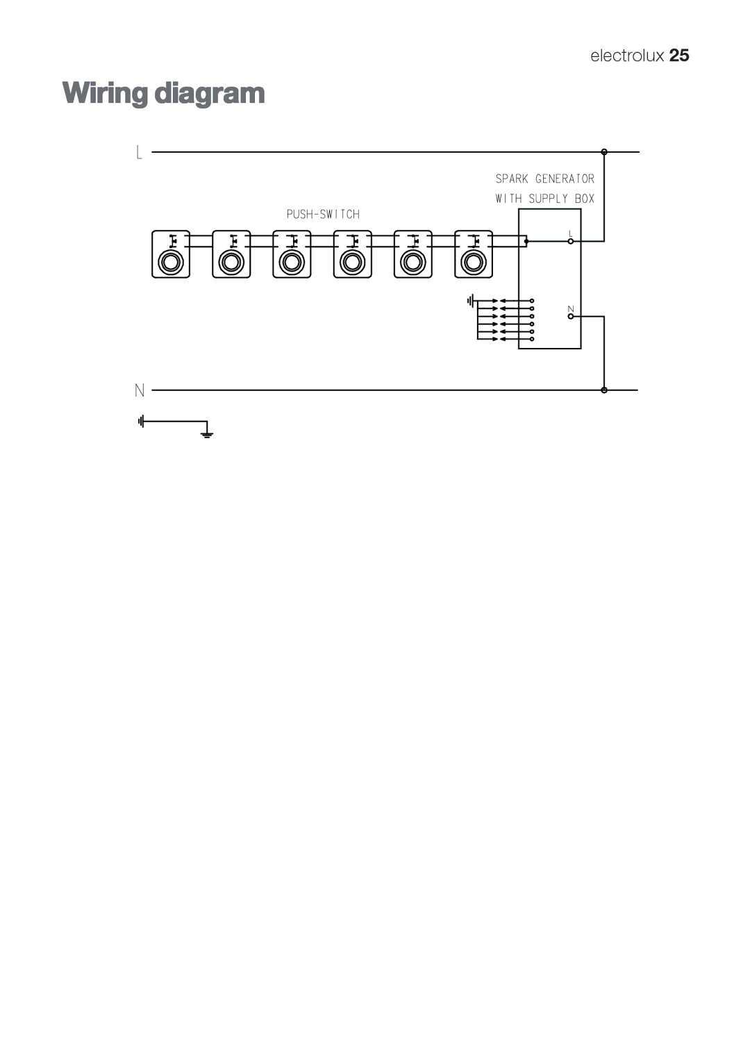 Electrolux EHG 9832 manual Wiring diagram 