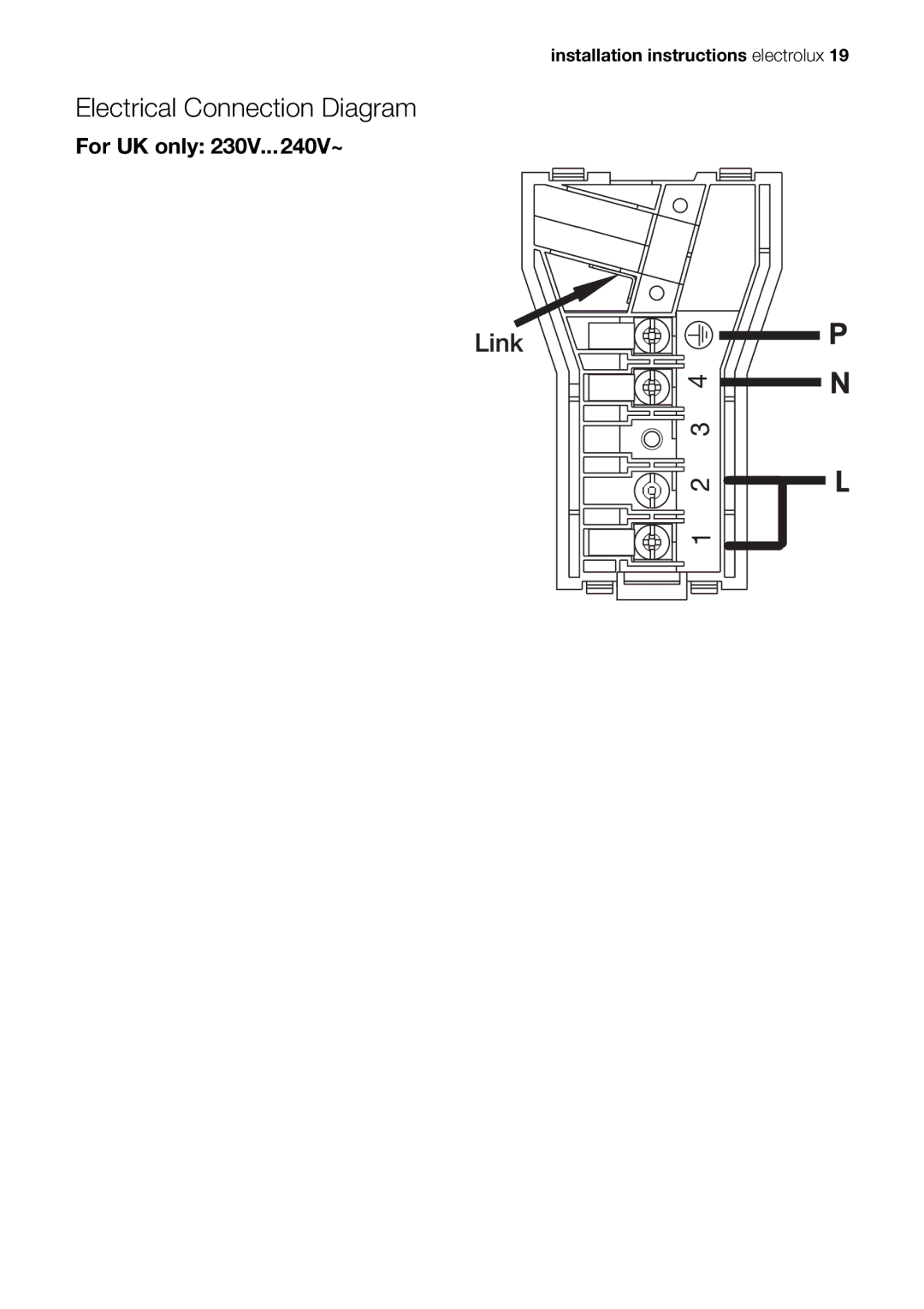 Electrolux EHP 60060 X user manual Electrical Connection Diagram 