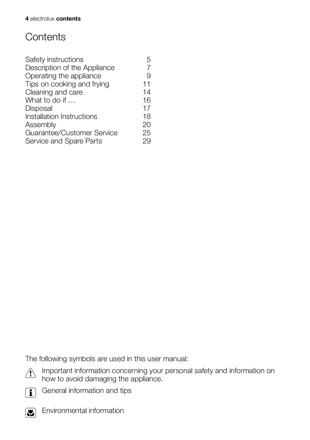 Electrolux EHP 60060 X user manual Contents 