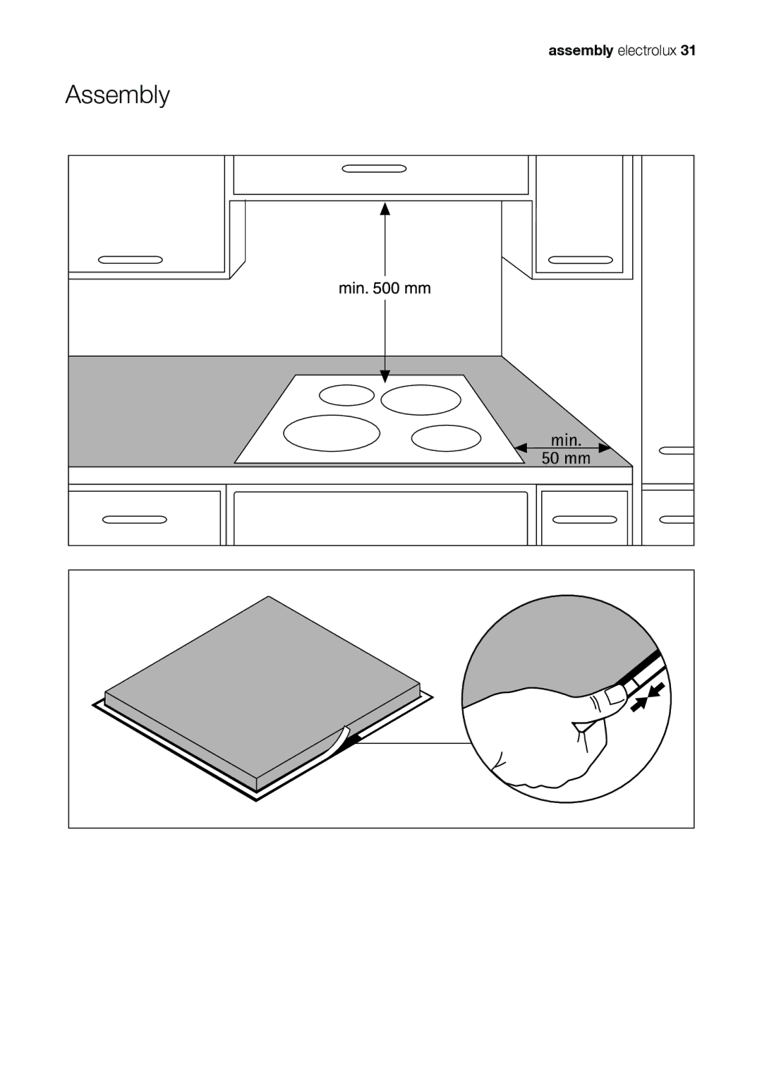 Electrolux EHS601210P user manual Assembly 