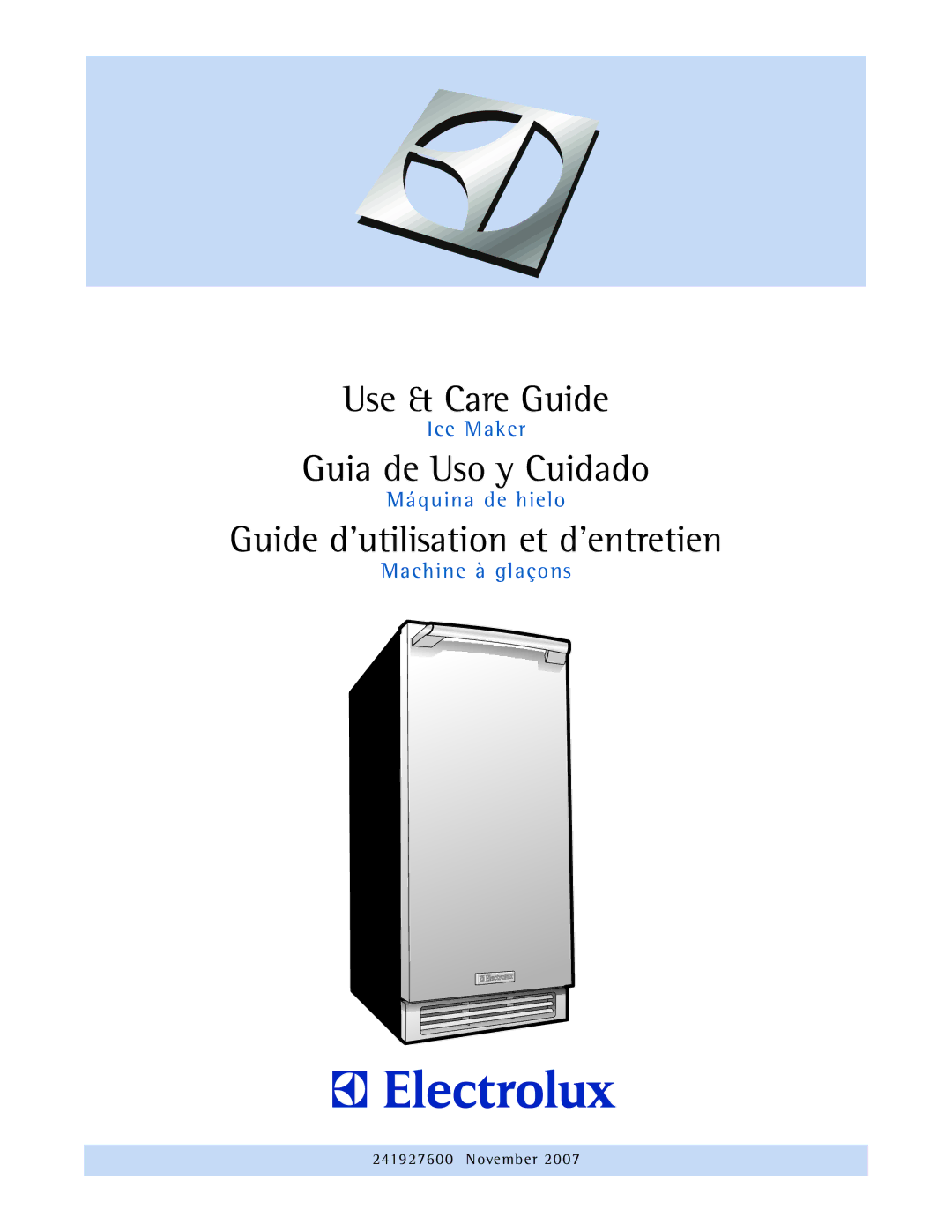 Electrolux 241927600, EI15IM55GS manual Use & Care Guide 