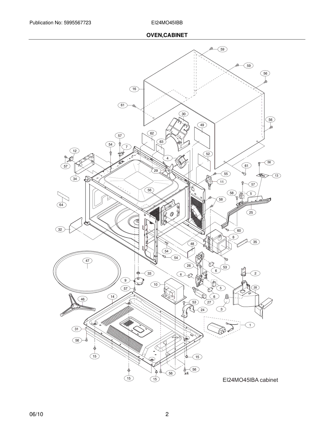 Electrolux EI24MO45IBB installation instructions EI24MO45IBA cabinet 