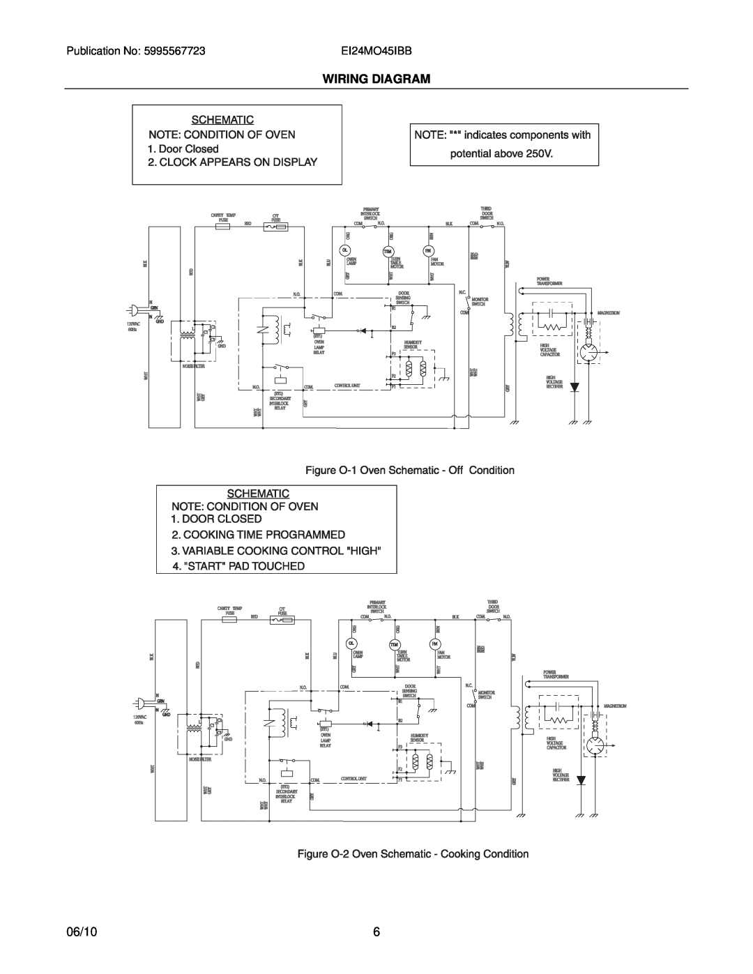 Electrolux EI24MO45IBB installation instructions Wiring Diagram, 06/10 