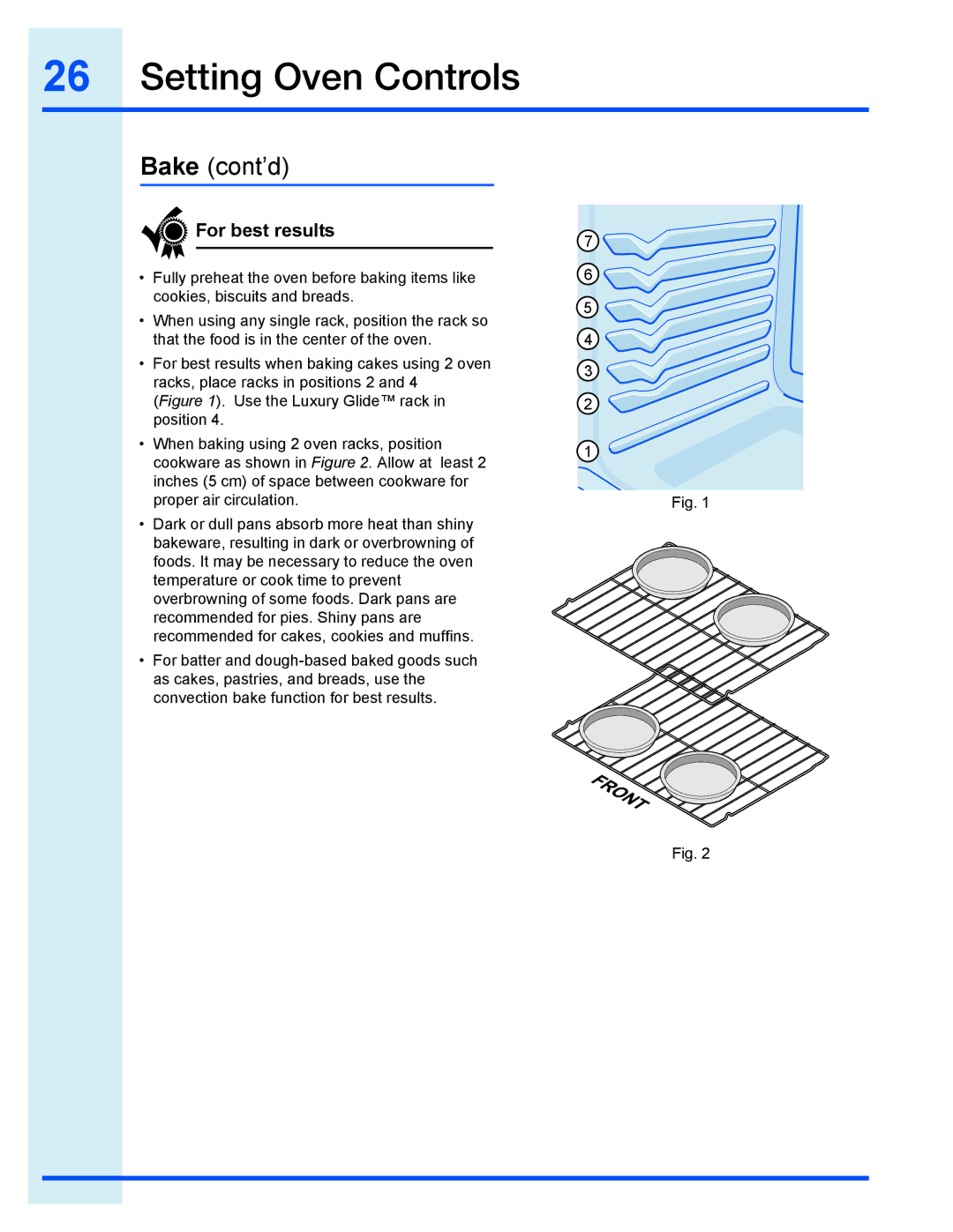 Electrolux EI30EC45KB, EI30EF35JS manual Bake cont’d 