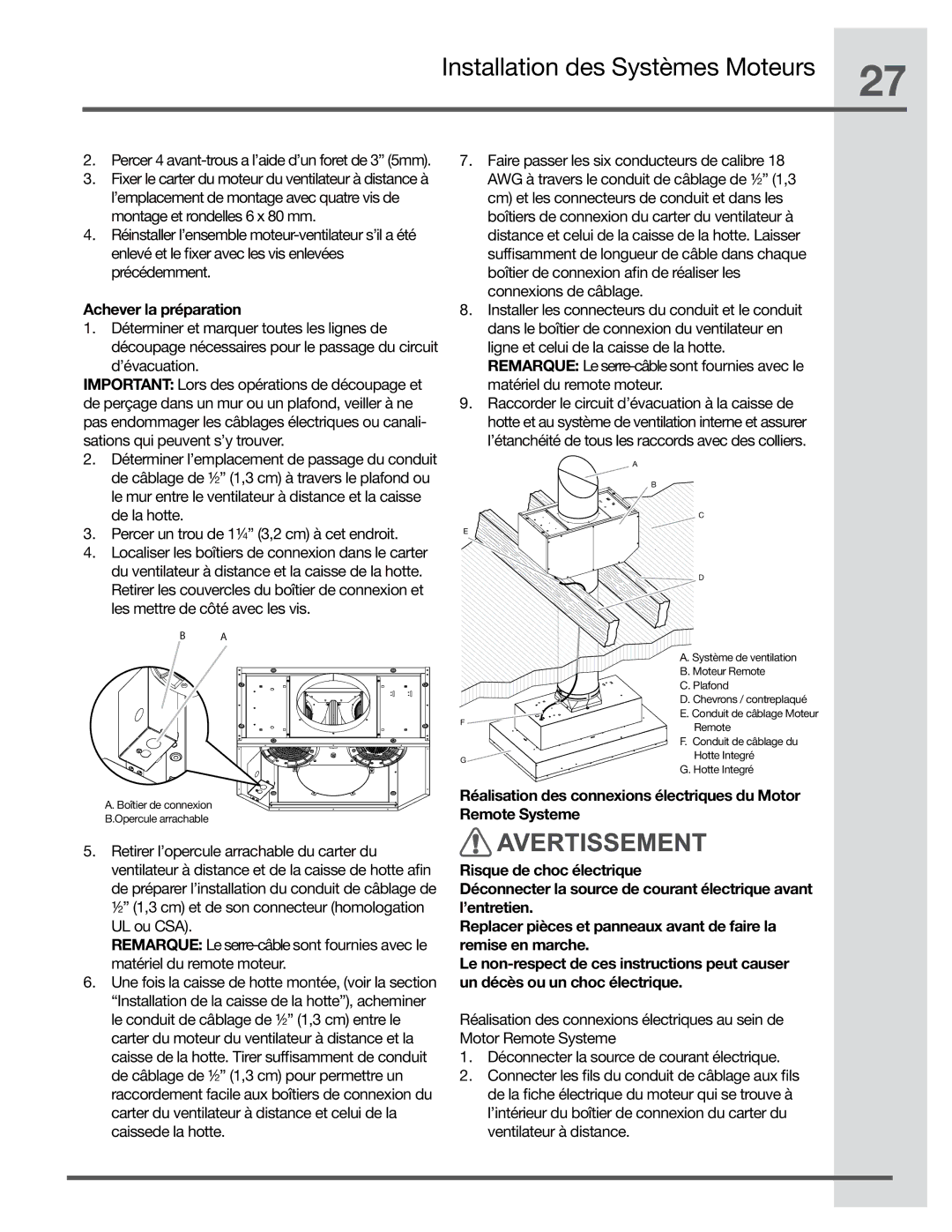 Electrolux EI36HI55KS, EI48HI55KS, EI30HI55KS manual Achever la préparation 