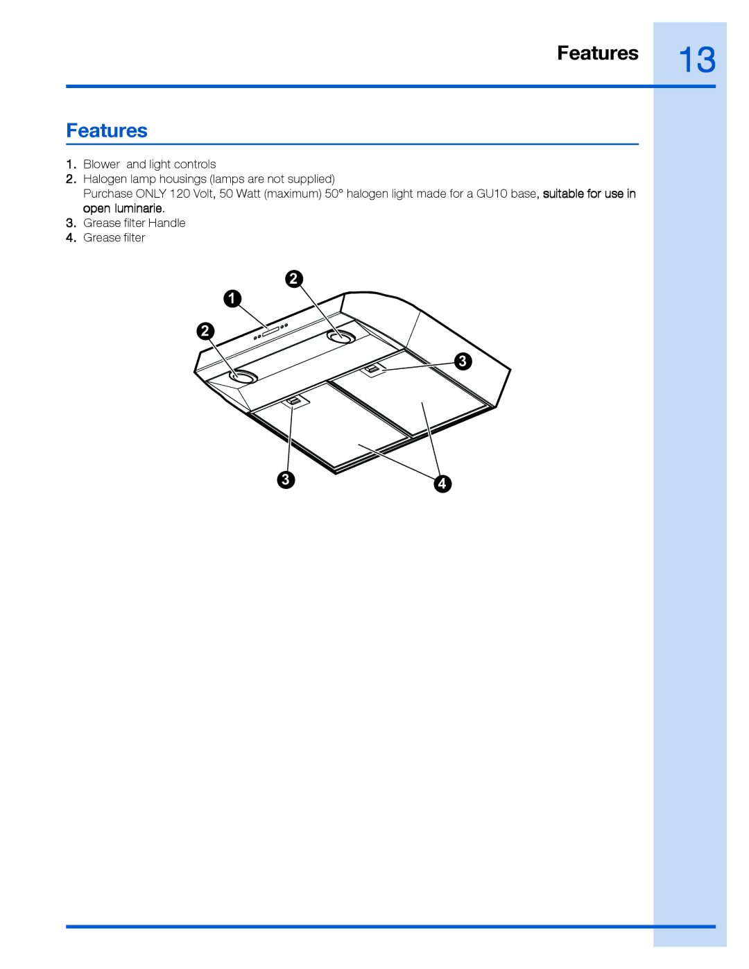 Electrolux EI30WC40GS, EI36WC40GS, 316488521 manual Features 