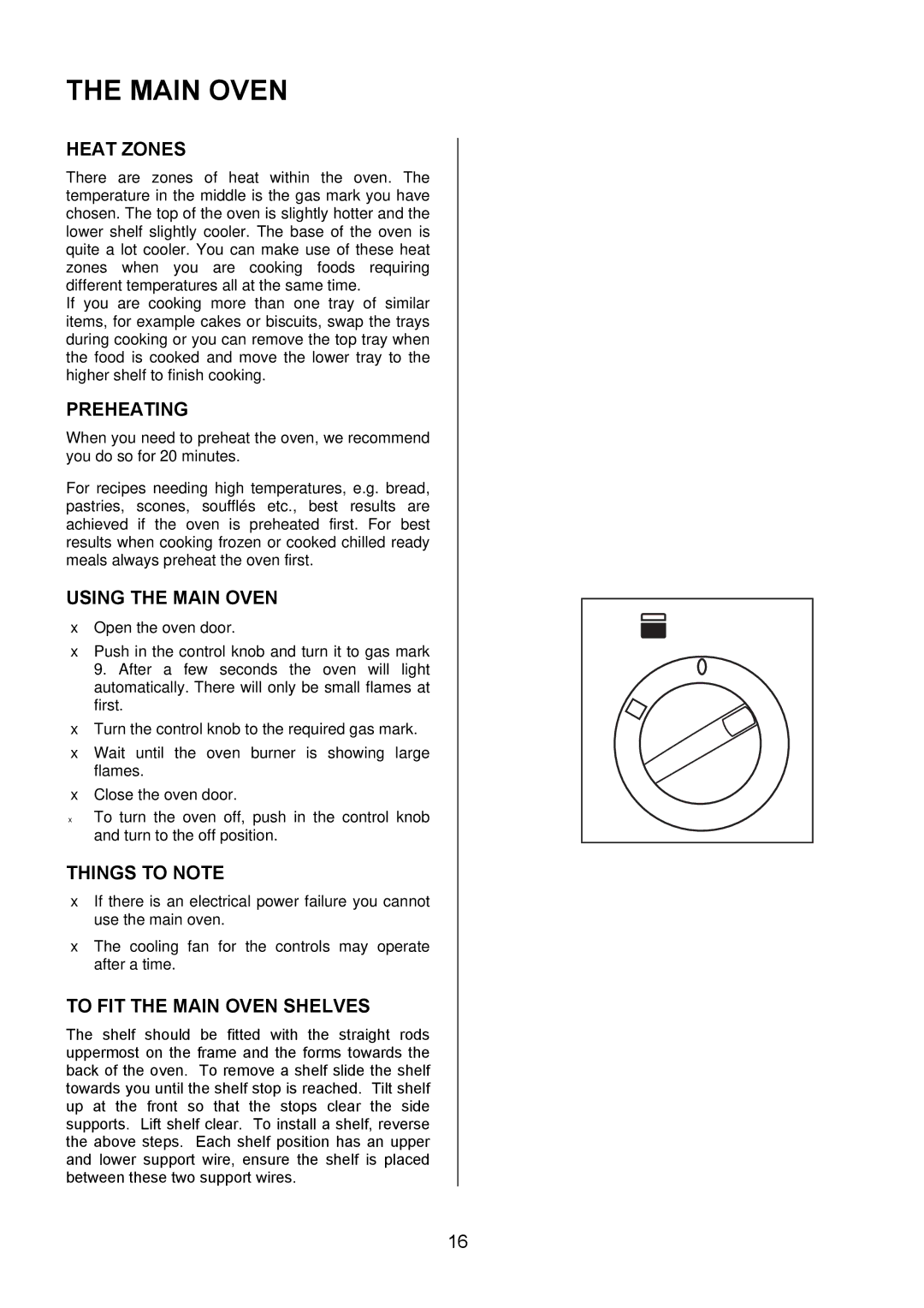 Electrolux EIKG5546, EIKG5547 user manual Heat Zones, Using the Main Oven, To FIT the Main Oven Shelves 