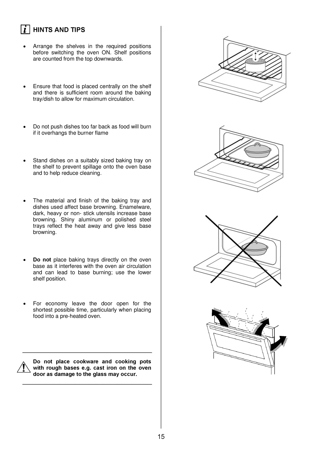 Electrolux EIKG6049 manual Hints and Tips 